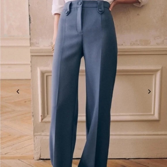 Sezane Yves trousers in vintage blue - Picture 3 of 3
